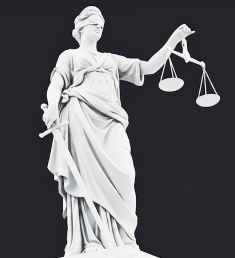 Lady Justice holding scales